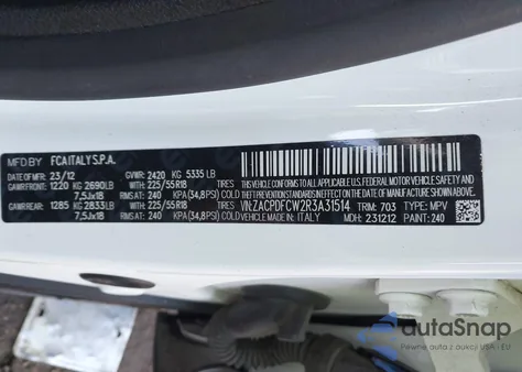 2024 Dodge Hornet R/T Eawd из США, поврежденный, VIN ZACPDFCW2R3A31514